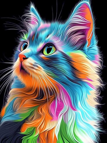 pigpigboss Labrador Black Dog Diamond Art Kit for Adult, 5D Full Round Drill Diamond Painting Dots, Colorful Animal Dog Paint with Diamonds Beads for Beginner Home Decor (12 X 16 inches) in Saudi Arabia