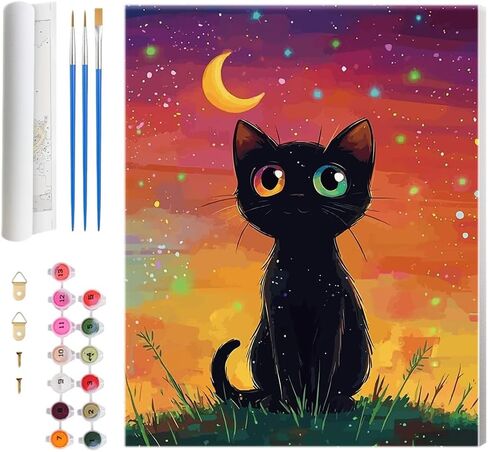 Hlison Paint by Numbers Kit for Adults, Mountains Landscape Adults Paint by Number Kits on Canvas, DIY Stream Paint by Number for Great Gift Decor - 16x20 Inch in Kuwait