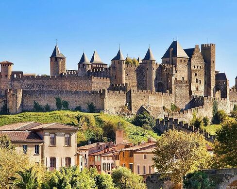 ZUVRDIAI France Carcassonne Castle Painting by Numbers DIY Unique Canvas Oil Painting Kit Digital Painting 16x20inch Without Frame in Saudi Arabia