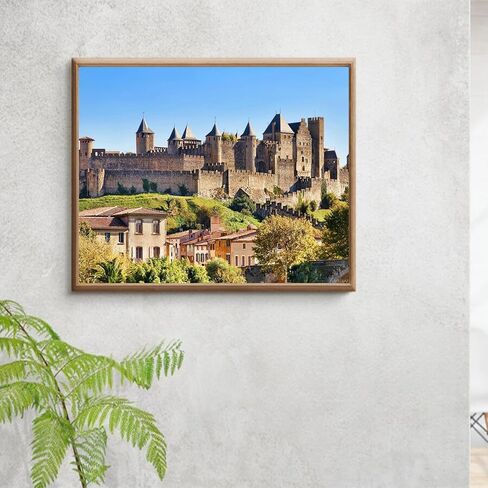 ZUVRDIAI France Carcassonne Castle Painting by Numbers DIY Unique Canvas Oil Painting Kit Digital Painting 16x20inch Without Frame in Saudi Arabia