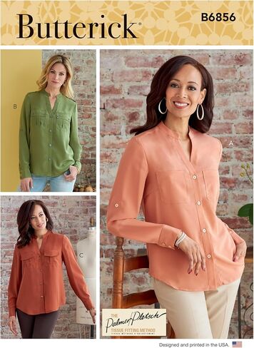 Butterick Misses' Top Sewing Pattern Kit, Code B6856, Sizes 8-10-12-14-16, Multicolor in Saudi Arabia