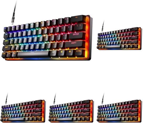 SteelSeries Apex Pro USB Mechanical Gaming Keyboard – Adjustable Actuation Switches – World’s Fastest Mechanical Keyboard – OLED Smart Display – RGB Backlit in Saudi Arabia