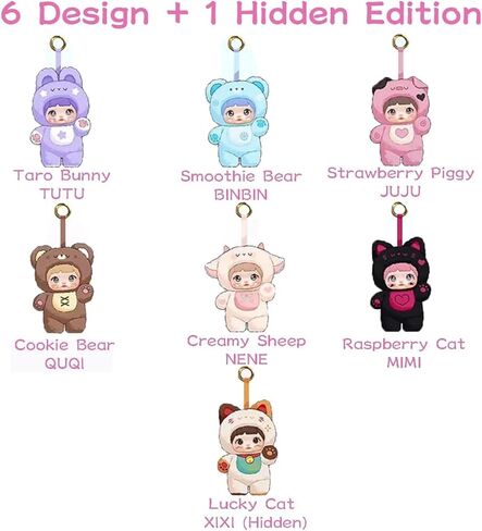 Nommi v1 Nommi Loveliness Never Ends Series Plush Blind Box 1PC (1 of 7 Possible Styles) Cute Figures Collectible Toys Birthday Gifts (1Pc BlindBox) in Saudi Arabia