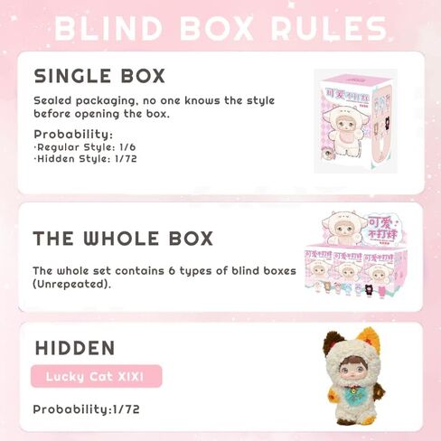 Nommi v1 Nommi Loveliness Never Ends Series Plush Blind Box 1PC (1 of 7 Possible Styles) Cute Figures Collectible Toys Birthday Gifts (1Pc BlindBox) in Saudi Arabia