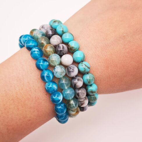 INSPIRELLE Acrylic Beads 450pcs Imitation-Gemstone Round Loose Beads for Jewelry Bracelets Necklace Making in Saudi Arabia