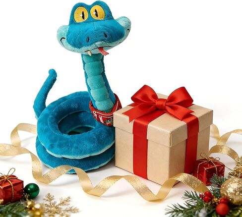 Cute Cartoon Plush Snake Doll, Soft Comfortable Stuffed Animal Toy, Ideal Gift for Teens, Animal Lovers, Birthday and Holiday in Saudi Arabia