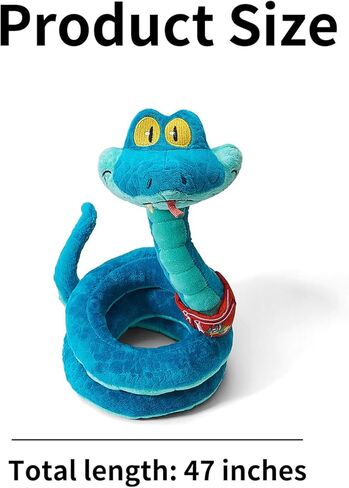 Cute Cartoon Plush Snake Doll, Soft Comfortable Stuffed Animal Toy, Ideal Gift for Teens, Animal Lovers, Birthday and Holiday in Saudi Arabia