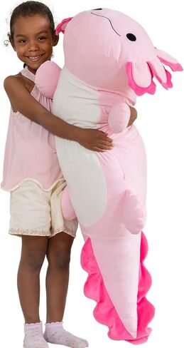 MaoGoLan 47" Giant Axolotl Stuffed Animal,Ultra Soft Salamander Kids Body Pillow Plush,4 Feet Jumbo Throw Pillow Plushie for Axolotl Lover,Home Decor,Gifts in Kuwait