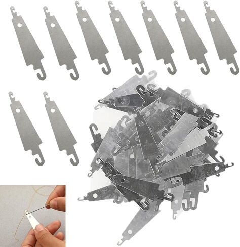 ArrErr 100 Pack Large Eye Sewing Needles Threaders Wire Hook Compact Stainless Steel Needle Threader Tool for Hand Sewing Needles Embroidery Needles Kit Yarn Knitting Needle Floss Cross Stitch Thread in Kuwait