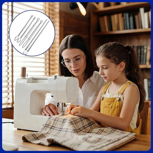 6 قطع أداة خيط الرباط، مشبك خيط الحبل DIY، أداة بديلة سهلة الإدخال لخياطة بودكين، أداة سحب الرباط مع خياطة الملقط لسهولة ربط القلنسوات والسترات وحبال البنطلونات in Saudi Arabia