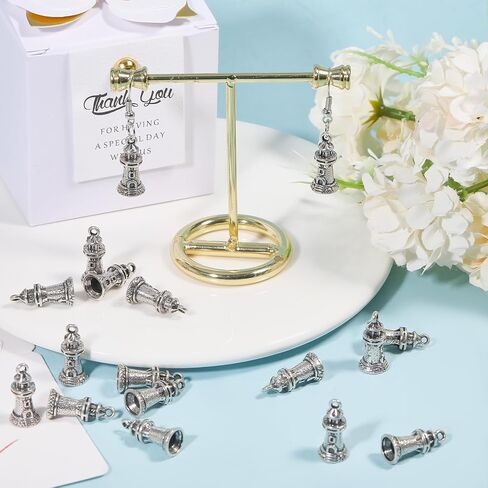 CHGCRAFT 40PCS Lighthouse Charm Alloy Tower Pendants Bulk Metal Lighthouse Pendant Charm Pendants for DIY Earrings Necklace Bracelet Making Jewelry Accessories in Saudi Arabia