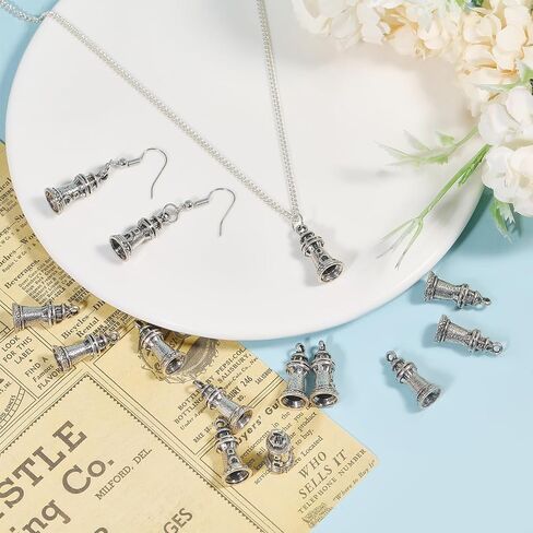 CHGCRAFT 40PCS Lighthouse Charm Alloy Tower Pendants Bulk Metal Lighthouse Pendant Charm Pendants for DIY Earrings Necklace Bracelet Making Jewelry Accessories in Saudi Arabia