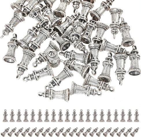 CHGCRAFT 40PCS Lighthouse Charm Alloy Tower Pendants Bulk Metal Lighthouse Pendant Charm Pendants for DIY Earrings Necklace Bracelet Making Jewelry Accessories in Saudi Arabia