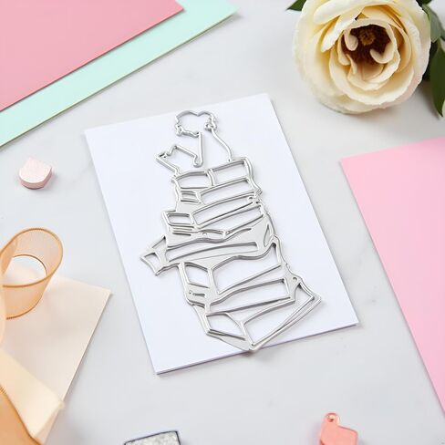 Reading Girl Die Cut for Card Making, Reading Girl Metal Cutting Dies Congratulations Die Cuts Happy Birthday Embossing Stencils Template for DIY Scrap-Booking Decor Wedding Birthday Blessing Card in Saudi Arabia