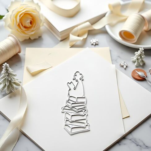 Reading Girl Die Cut for Card Making, Reading Girl Metal Cutting Dies Congratulations Die Cuts Happy Birthday Embossing Stencils Template for DIY Scrap-Booking Decor Wedding Birthday Blessing Card in Saudi Arabia