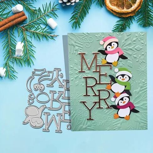 Merry Christmas Penguin Tree Snowflake Metal Die Cuts,Spring Sunflower Frame Leaf Cutting Dies Cut Stencils for DIY Scrapbooking Album Decorative Embossing Paper Dies for Card Making in Saudi Arabia