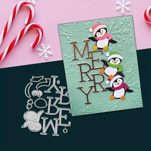 Merry Christmas Penguin Tree Snowflake Metal Die Cuts,Spring Sunflower Frame Leaf Cutting Dies Cut Stencils for DIY Scrapbooking Album Decorative Embossing Paper Dies for Card Making in Saudi Arabia
