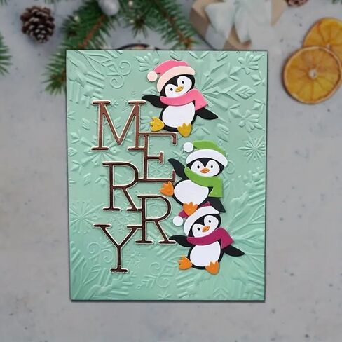 Merry Christmas Penguin Tree Snowflake Metal Die Cuts,Spring Sunflower Frame Leaf Cutting Dies Cut Stencils for DIY Scrapbooking Album Decorative Embossing Paper Dies for Card Making in Saudi Arabia