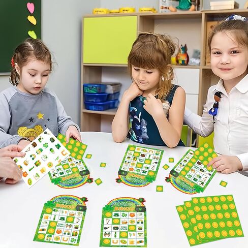 St Patrick's Day Bingo Cards 24 Players St. Patrick's Day Bingo Game for Kids Adults Festive Irish Themed Party Games Supplies Favors for Family School Classroom Game Activities in Saudi Arabia