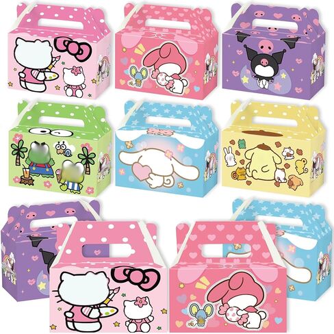 ARERQEWN Kawaii Birthday Decorations, 12 PCS Kawaii Goodie Bags, Kawaii Party Candy Gift Bags for Kawaii Party Decorations in Saudi Arabia