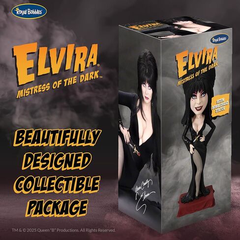 Royal Bobbles Elvira Mistress of The Dark V2 – 8 Inches Tall – Collectible Bobblehead Statue – Premium Polyresin Figure in Saudi Arabia