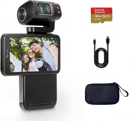 ORDRO 5K Handheld Camcorder Ultra HD 36MP WiFi IR Night Vision Camera 4K Video Camera Camcorder for YouTube TikTok Video Vlogs Recording w/Rotatable Screen,64GB Card in Saudi Arabia