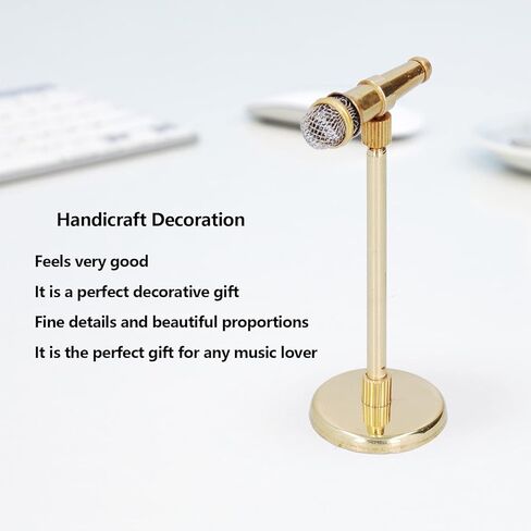 Adjustable Miniature Microphone Model Musical Instrument Handicraft Decoration Model for 1:12 Action Figures Dollhouse Accessories Display Ornaments Home Decoration in Saudi Arabia