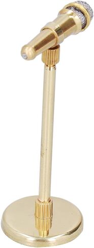 Adjustable Miniature Microphone Model Musical Instrument Handicraft Decoration Model for 1:12 Action Figures Dollhouse Accessories Display Ornaments Home Decoration in Saudi Arabia