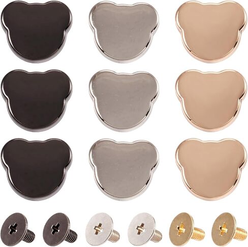 Magibeads 21 Sets Bear Leather Rivets Kit Cute Alloy Purse Screws Back Buttons Decorative Rivets Tightener Metal Buckle Studs for Clothing Fabric Belt Leather Goods Crafting Purse Hardware in Saudi Arabia