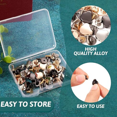 Magibeads 21 Sets Bear Leather Rivets Kit Cute Alloy Purse Screws Back Buttons Decorative Rivets Tightener Metal Buckle Studs for Clothing Fabric Belt Leather Goods Crafting Purse Hardware in Saudi Arabia