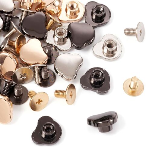 Magibeads 21 Sets Bear Leather Rivets Kit Cute Alloy Purse Screws Back Buttons Decorative Rivets Tightener Metal Buckle Studs for Clothing Fabric Belt Leather Goods Crafting Purse Hardware in Saudi Arabia