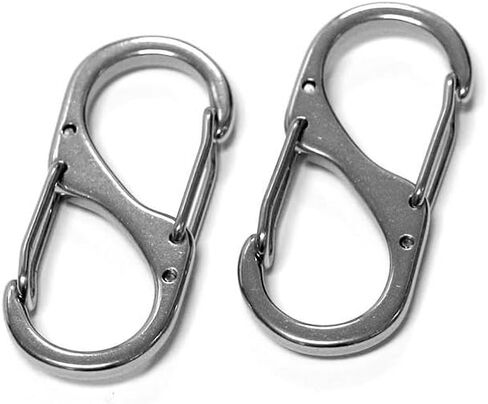 2pcs 304 Stainless Steel Zipper Pulls Replacement, Dual Opening Spring Clips for Backpacks Outdoor Sports(3.2 cm/1.3 inch) in Saudi Arabia