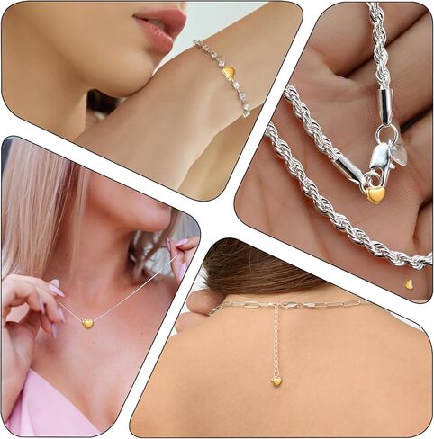200 Pcs Heart Spacer Beads Small Hole Spacer Beads Love Charms Plastic Loose Bead Art Accessories for Making Bracelets Necklaces Earrings Jewelry Making DIY Handmade Crafts (Gold) in Saudi Arabia