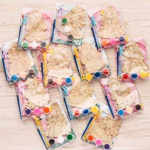 Princess Party Favors - 12 PCS Princess Birthday Party Supplies - Princess Bubbles & Paint Crafts - Princess Birthday Decorations Goodie Bags Gifts Prizes for Kids Girls Toddler in Saudi Arabia