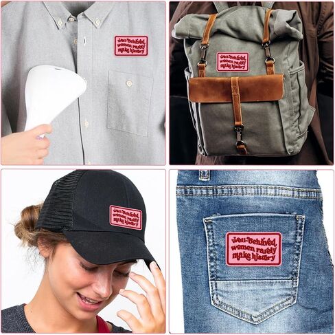 2Pcs Well Behaved Women Rarely Make History Patch, 3 Inch Iron/Sew on Embroidered Applique Patch for Clothes Backpacks Hats, Personalized Funny DIY Feminist Gifts for Mom Friends in Saudi Arabia