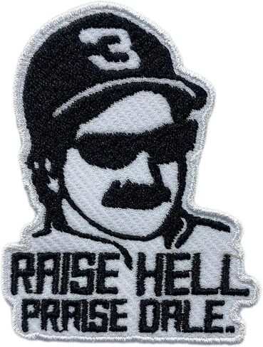 Raise Hell Praise Dale Patch Dale Racer Racing Car Embroidered Patches 3" Memorial Iron On Embroidery Patch for Caps, Bags, Backpacks, Hat, Jackets, Uniform DIY PVC Patch Gifts 3 Inches in Saudi Arabia