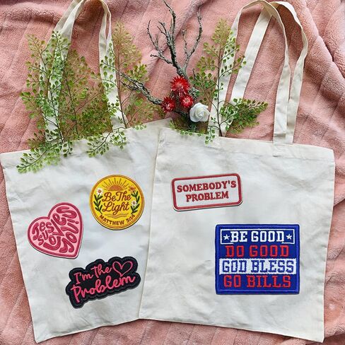 Be Good Do Good God Bless Go Bills Patch، 3 بوصات مخيطة على الحديد على محبي الرياضة رقع مطرزة لحقيبة الظهر والسترة والقبعة والجينز DIY ملحقات الملابس هدية للرجال والأطفال والنساء مقاس 3 بوصات in Kuwait