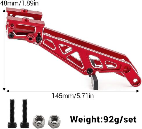 Alloy Wheelie Bar and Wing Monut for Arrma Kraton 6S V6 RTR EXB Upgrade Parts (Red) in Saudi Arabia