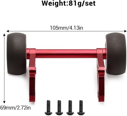 Alloy Wheelie Bar and Wing Monut for Arrma Kraton 6S V6 RTR EXB Upgrade Parts (Red) in Saudi Arabia