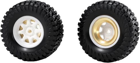 SCX30 Brass Wheel Weights 4g 4PCS for Axial 1/30 SCX30 Ford Bronco AXI-2048 & Jeep Wrangler JLU AXI-2261 RC Rock Crawler Wheel Hub Weights Upgrade in Saudi Arabia