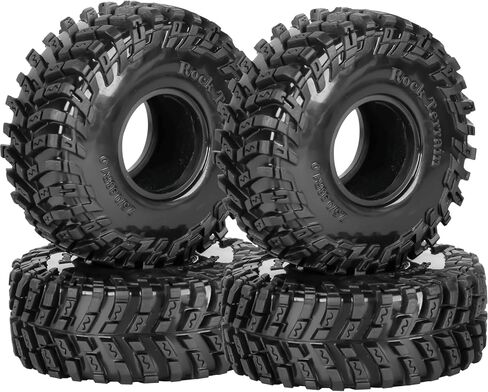 RC 1.0 Beadlock Tires for 1/18 TRX4M / Ascent-18 / SCX24 / FCX24 RC Crawler,1.0 In High Traction High Grip Rubber Tires w/Foam Insert,Style 2 in Saudi Arabia