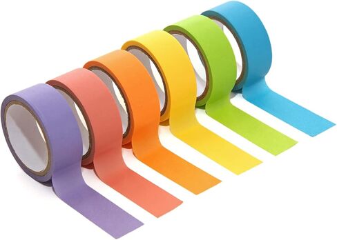 Zink Colorful Washi Tape Set with Full Rainbow Of Pastel Colors – 6 Rolls Of Crafting Tape For Zink 2x3 Photo Paper Projects (KODAK, Polaroid, HP, Lifeprint, Canon) in Saudi Arabia