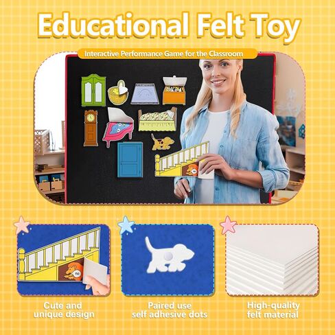 حيث شعرت بقعة 10 قطعة قصص مجلس قطع مجموعة قصة FeltsKindergarten رواية القصص ورأى اللعب قصص مجلس الفانيلا لمرحلة ما قبل المدرسة in Kuwait