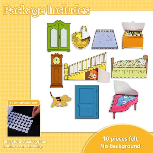 حيث شعرت بقعة 10 قطعة قصص مجلس قطع مجموعة قصة FeltsKindergarten رواية القصص ورأى اللعب قصص مجلس الفانيلا لمرحلة ما قبل المدرسة in Kuwait