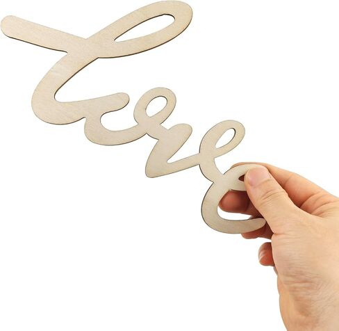 8 Pack Wood Love Cutouts Unfinished Wooden Love Hanging Ornaments DIY Love Craft Gift Tags for Thanksgiving Christmas Home Party Decoration Craft Project in Saudi Arabia