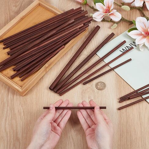 OLYCRAFT 30Pcs Walnut Dowel Rods 5.9/9.8 Inch Long Walnut Wood Sticks 5.5/6/8/10/12mm Unfinished Round Sticks Wooden Carving Blocks Wooden Sticks for Handmade Building Model DIY Craft Supplies in Saudi Arabia