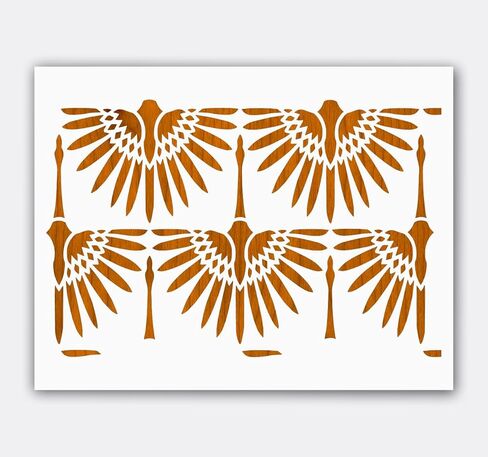 Flying Crane Stencil 9x12 Inch – Reusable Mylar Bird Silhouette Painting Stencil for Wall, Wood, Fabric and Canvas – Durable Art Template for Nature, Minimalist and DIY Home Décor Projects in Saudi Arabia