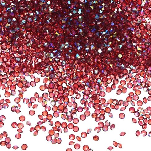 14400-Pack Acrylic Diamonds, 0.12 Inch/3mm Wedding Table Scatter Confetti Crystals for Vase Fillers/Art Craft, Acrylic Diamonds Gems [Purple Red AB] in Saudi Arabia