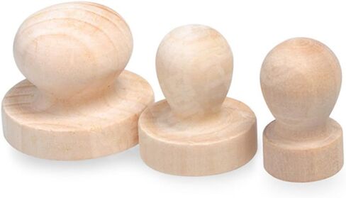 Healifty Solid Wood Round Handle Stamp 1.96In DIY Wooden Seal for Scrapbooking Cards Invitations Personalizing Crafts in Saudi Arabia