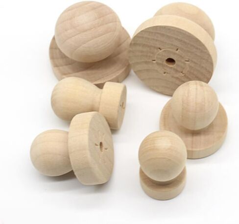 Healifty Solid Wood Round Handle Stamp 1.96In DIY Wooden Seal for Scrapbooking Cards Invitations Personalizing Crafts in Saudi Arabia